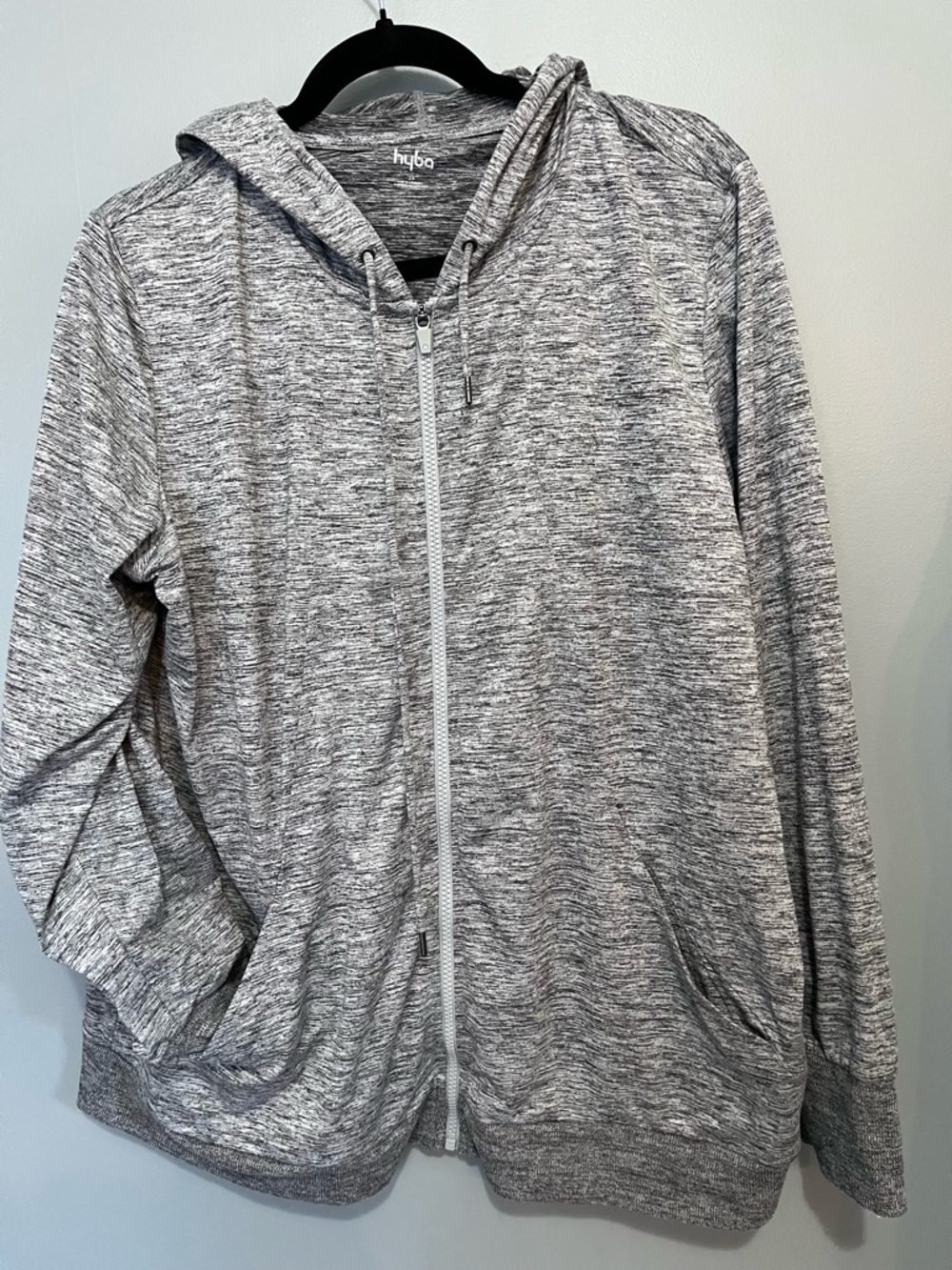 Hyba Gray Marled Full-Zip Hoodie